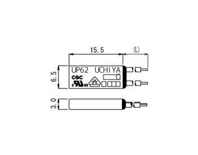 UCHIYA - TUP62-110 - Temperaturschalter 110°C 2,5A