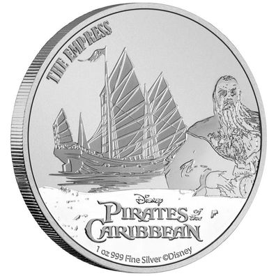 Disney Fluch der Karibik The Empress Schiff 1 oz 999 Silber Silbermünze