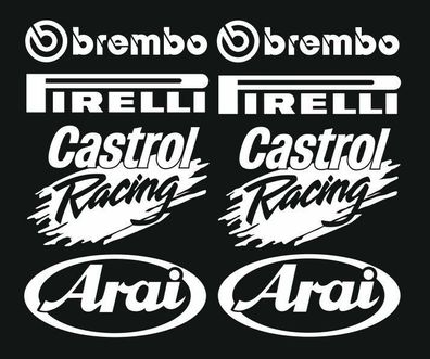 Brembo... Motorsport Sponsoren Aufkleber Racing Set Motorrad