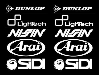 Aufkleber Racing Set Arai Dunlop Sidi Motorsport Sponsoren