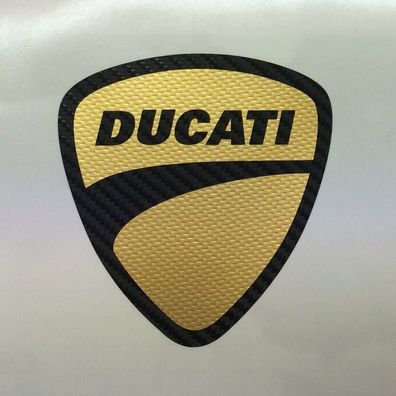 Motorsport Aufkleber Ducati 1198 1098 848 Monster Tricolore Carbon-Schwarz Gold