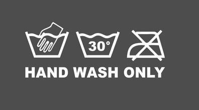 Hand Wash Only Aufkleber Sticker für Motorrad oder Auto