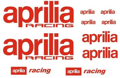Aprilia Racing Motorsport - Aufkleber / Sticker Set für Motorrad Auto