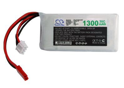 Ersatzakku - CS-LP1302C30RT - RC CS-LP1302C30RT - 7,4 Volt 1300mAh Li-Polymer