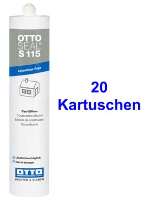 Ottoseal S115 20x310 ml Bau-Silicon langlebige Anwendungen im Innen- und Außenbereich