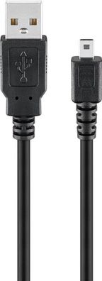 goobay USB 2.0 Hi-Speed-Kabel schwarz 1,8 m
