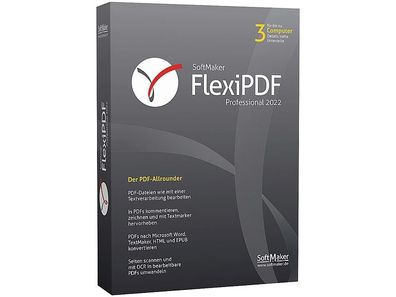 SoftMaker Flexi PDF Professional 2022 - Lizenz für 3 PCs - Download Version