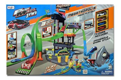 Maisto 12468 - Playset »Mega Metropolis« inkl. 4 Autos Loopings Spielset Kinder