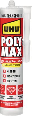 Kleb-/ Dichtstoff POLY MAX POWER glasklar 300g Kartusche UHU