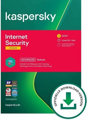 Kaspersky Internet Security 2022 / 1 PC Neu Digitale Key - Sofortversand