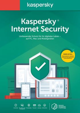 Kaspersky Internet Security 2022 3 PC / 1 Jahre Upgrade