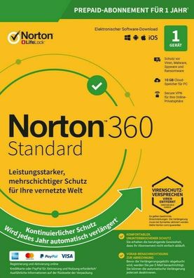 Norton Security Standard 1 Gerät 1 Jahr 2022