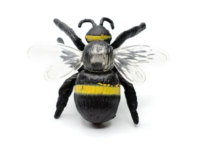 Biene Ring Miniblings Fingerring Wespe Hummel Bienchen Honig Insekt schwarz