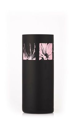 Vase Beauty rosa schwarz matt 260 mm Kristallvase Bohemia Crystalex
