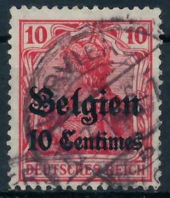 BES. 1WK Landespost Belgien Nr 3 gestempelt X45A676