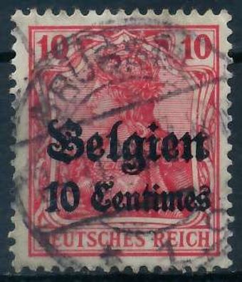 BES. 1WK Landespost Belgien Nr 3 gestempelt X45A672