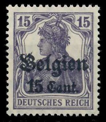 BES. 1WK Landespost Belgien Nr 16bII postfrisch X45A76E