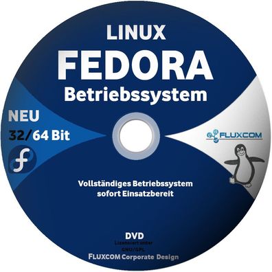 Fedora Linux 35 Live DVD 2022, komplettes Betriebssystem 32 / 64 Bit