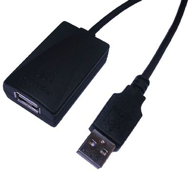 Logilink USB 2.0 Repeater-Kabel 5m schwarz