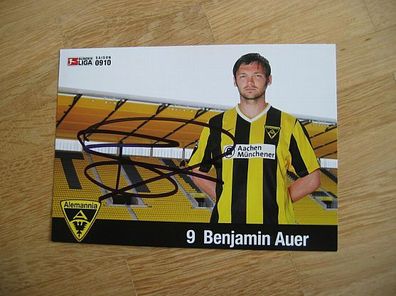 Alemannia Aachen Saison 09/10 Benjamin Auer - handsigniertes Autogramm!!!