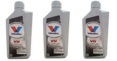 3 x 1L (3 Liter) Valvoline VR1 RACING Motoröl Öl - SAE 10W-60 Oil 10W60 +
