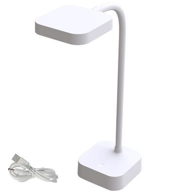 Schreibtischlampe LED Akku USB kabellos Nachttischlampe klein weiß dimmbar