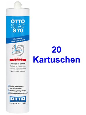 Ottoseal S70 20 x 310 ml Premium-Naturstein-Silicon Exzellente Verarbeitbarkeit