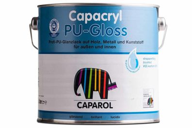 20,00€/1l) Caparol Capacryl PU-Gloss Base-R glänzend RAL 3020 Verkehrsrot 2,5 L