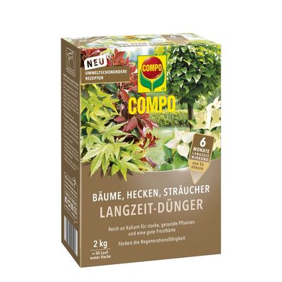 COMPO Bäume, Hecken, Sträucher Langzeit-Dünger neu, 2 kg