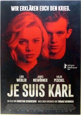 Je Suis Karl - Original Kinoplakat A1 - Luna Wedler, Jannis Niewöhner - Filmposter