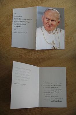 Papst von Rom Johannes Paul II - Karte Heiligsprechung!!!