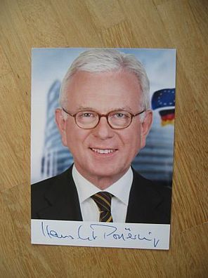 Präsident Europäisches Parlament CDU Hans-Gert Pöttering - handsigniertes Autogramm!!