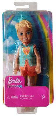 Mattel GJJ96 Barbie Dreamtopia Chelsea Prinz Puppe mit blonden Haaren türkiser K
