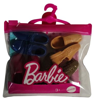 Mattel GWF12 Barbie Schuh Set für Ken, 4-er Set Schuhe Puppen Accessoires für di