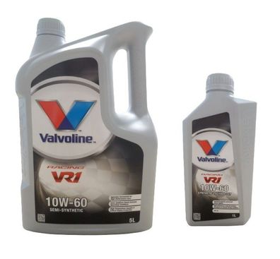 1L + 5L 6 Liter Valvoline VR1 RACING 6L Motoröl Öl SAE 10W-60 Oil 10W60 +