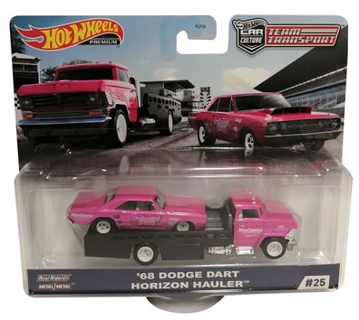 Mattel GJT39 Hot Wheels Premium 68` Dodge Dart Horizon Hauler pink Car Culture T