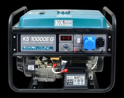 Könner&Söhnen Gas-Benzin Generator 230V Stromaggregat KS10000E G 8kW