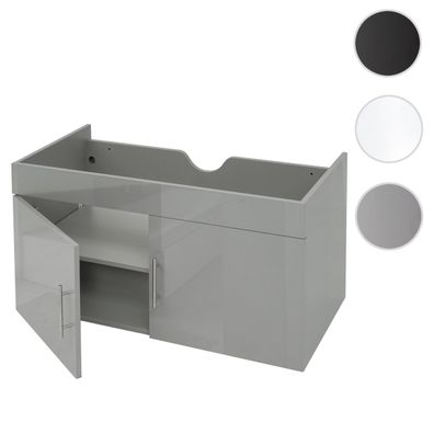 Waschbeckenunterschrank HWC-D16, Waschtischunterschrank Unterschrank, hochglanz 90cm