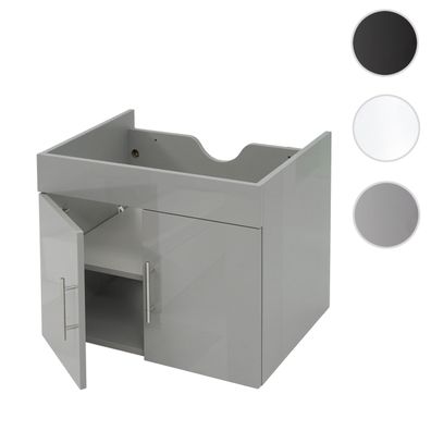 Waschbeckenunterschrank HWC-D16, Waschtischunterschrank Unterschrank, hochglanz 60cm