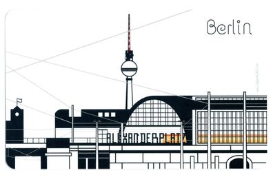 istprodukt, Frühstücksbrettchen, Berliner U-Bahnhöfe, illustriert
