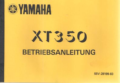 Betriebsanleitung XT 350, Motorrad, Oldtimer