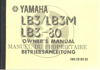 Bedienungsanleitung Yamaha Bop 2B3 / LB3M / LB3 - 80