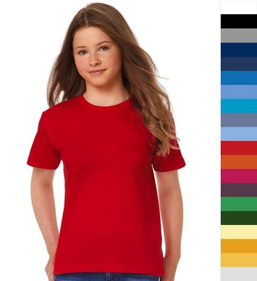 B&C dünnes Kinder T-Shirt Baumwolle in 21 Farben Exact 150 Kids TK300 NEU
