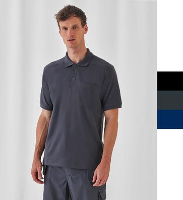 B&C Herren dickes Poloshirt waschbar bis 60 Grad Arbeitshemd Workwear NEU