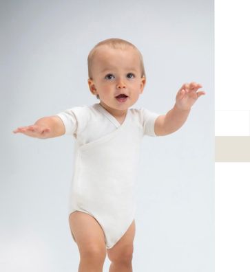 BabyBugz Baby Unisex Organic Body 0-12 Monate Bodysuit Kimono BZ05-TLC NEU