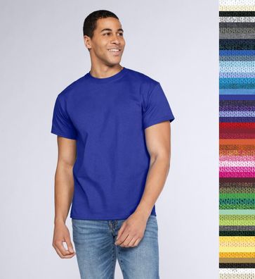 Gildan Herren dickes T-Shirt in 50 Farben Baumwolle Heavy Shirt 5000 NEU