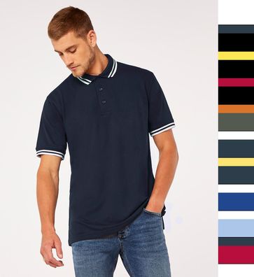 Kustom Kit Herren Poloshirt kontrast in 12 Farben Tipped Collar KK409 NEU