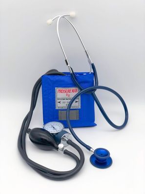 Pressure Man II Set Blutdruckmeßgerät mit Doppelkopf Stethoskop