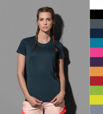 Stedman Damen T-Shirt Active Sports 10 Farben Body Fit Interlock ST8100 NEU