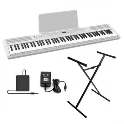 Artesia PE-88 Digitalpiano Weiss + Keyboardständer
